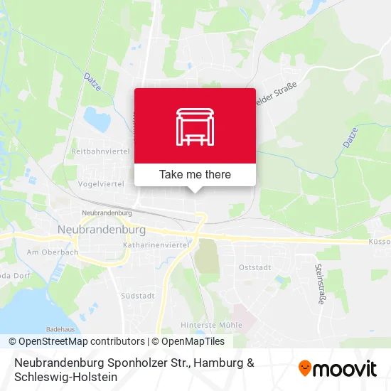 Карта Neubrandenburg Sponholzer Str.