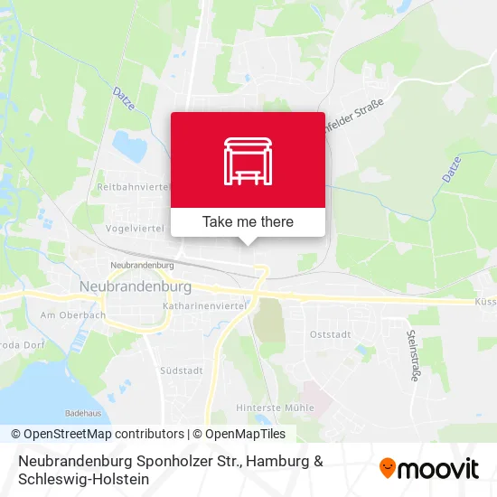 Карта Neubrandenburg Sponholzer Str.