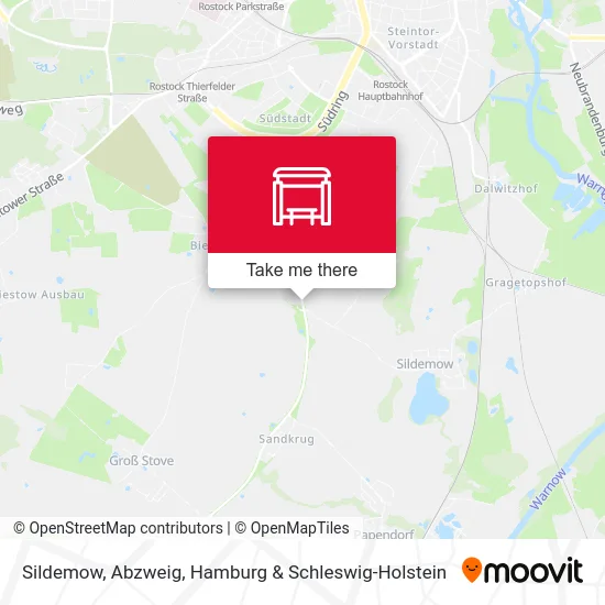 Карта Sildemow, Abzweig