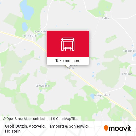 Groß Bützin, Abzweig map