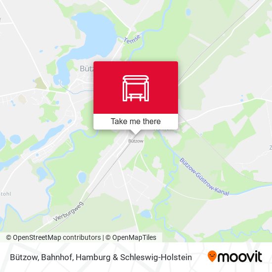 Bützow, Bahnhof map