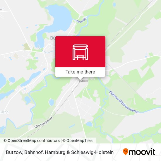 Bützow, Bahnhof map