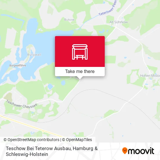 Карта Teschow Bei Teterow Ausbau