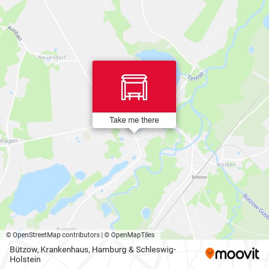 Bützow, Krankenhaus map