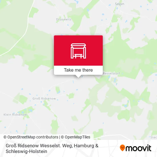 Карта Groß Ridsenow Wesselst. Weg