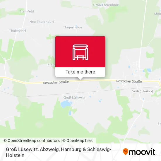 Карта Groß Lüsewitz, Abzweig