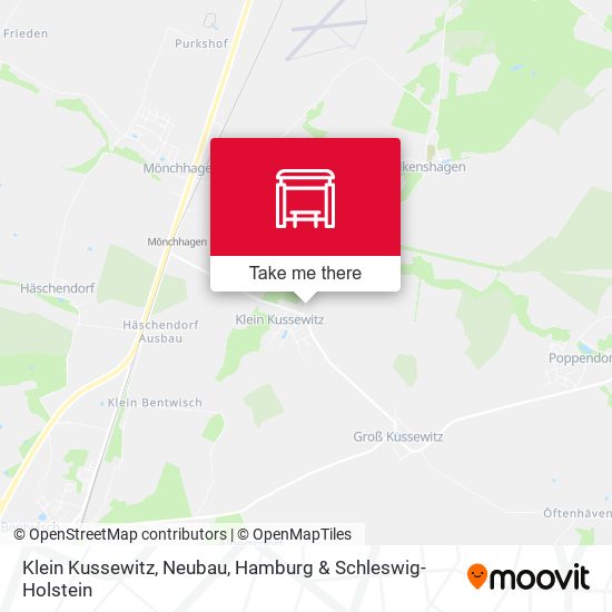Klein Kussewitz, Neubau map