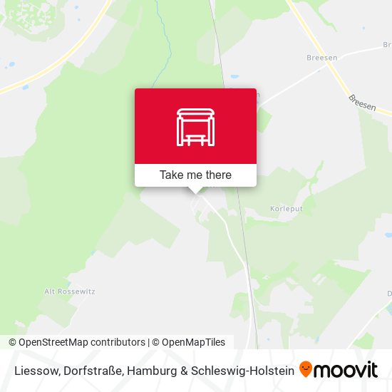 Liessow, Dorfstraße map