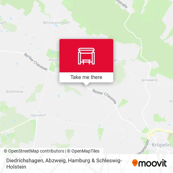 Карта Diedrichshagen, Abzweig