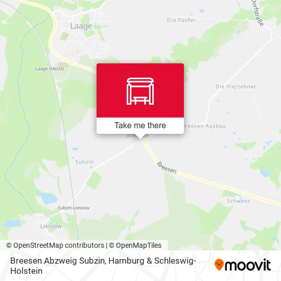 Карта Breesen Abzweig Subzin