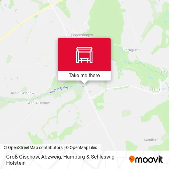 Карта Groß Gischow, Abzweig
