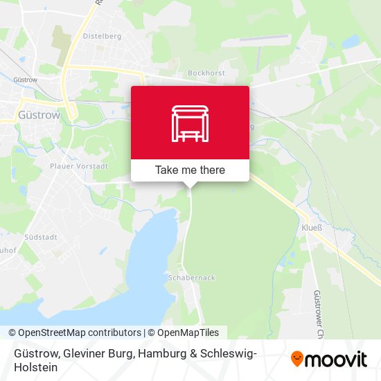 Güstrow, Gleviner Burg map