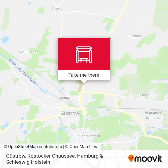 Güstrow, Rostocker Chaussee map