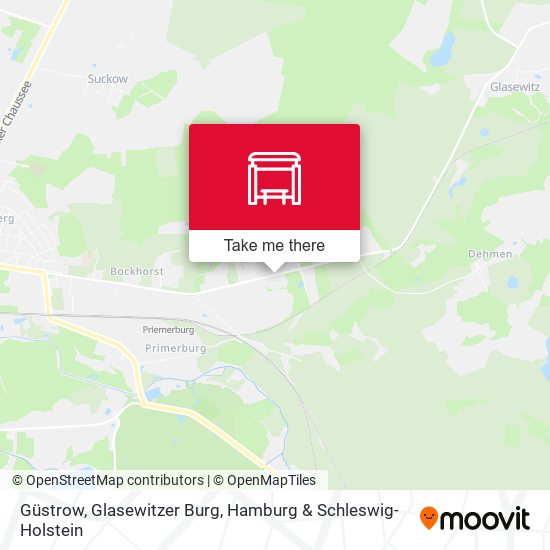Güstrow, Glasewitzer Burg map