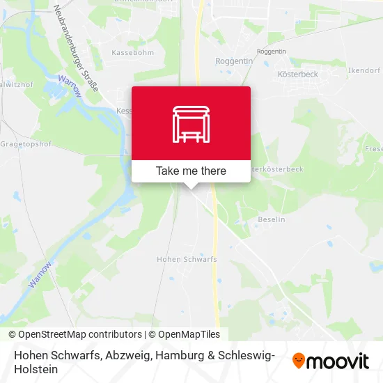 Карта Hohen Schwarfs, Abzweig
