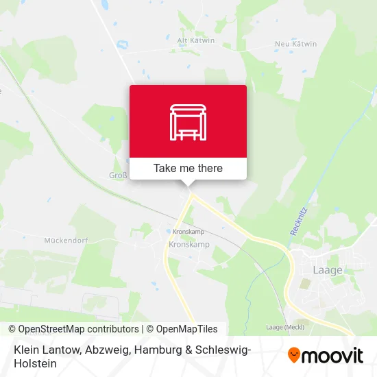 Карта Klein Lantow, Abzweig