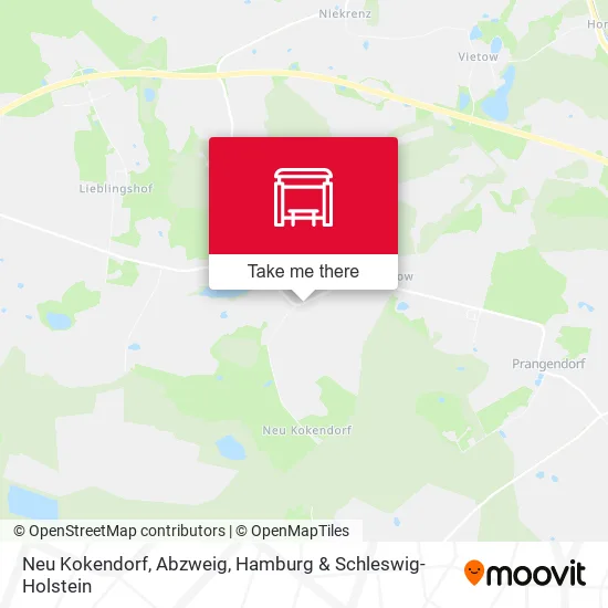 Карта Neu Kokendorf, Abzweig