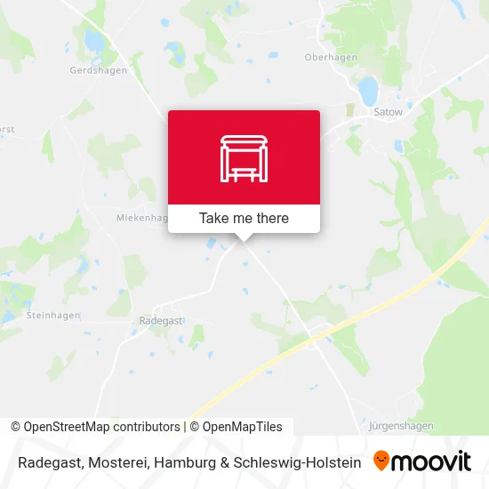 Radegast, Mosterei map