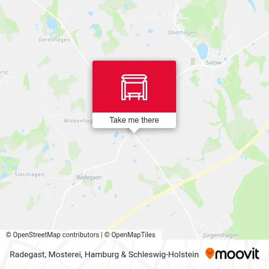 Radegast, Mosterei map