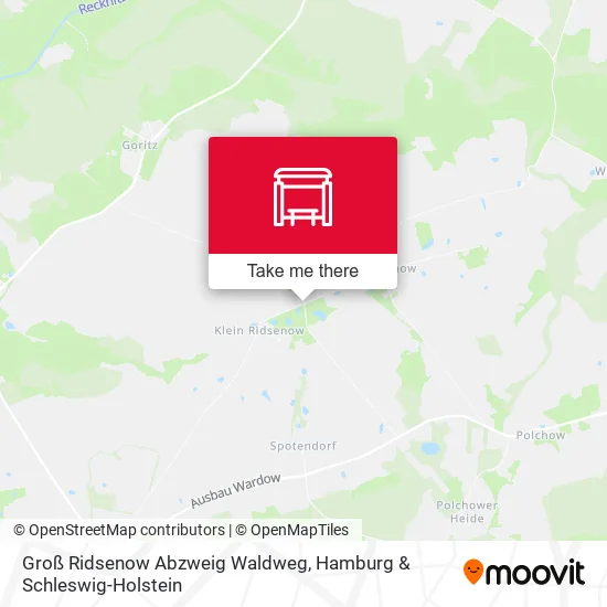 Карта Groß Ridsenow Abzweig Waldweg
