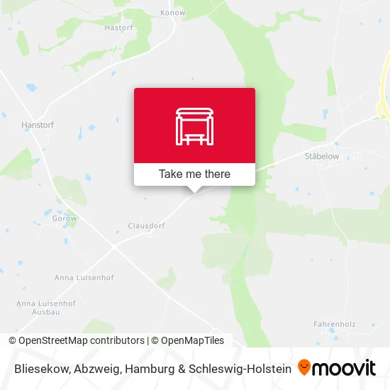 Карта Bliesekow, Abzweig