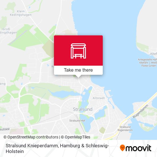Stralsund Knieperdamm map
