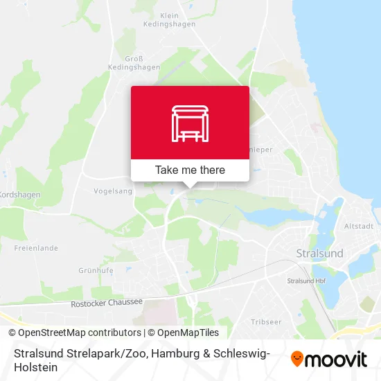 Карта Stralsund Strelapark/Zoo