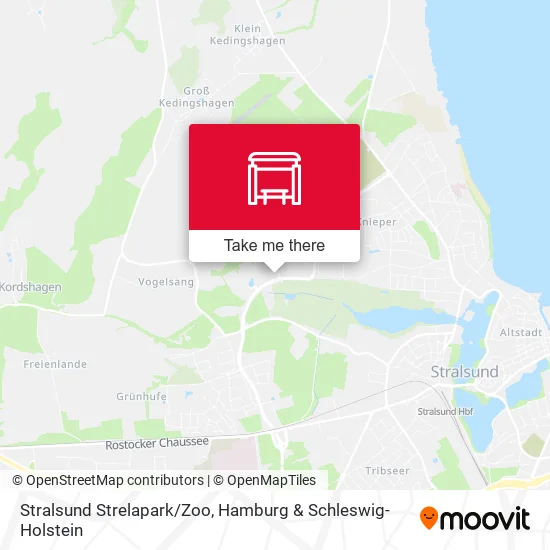 Карта Stralsund Strelapark/Zoo