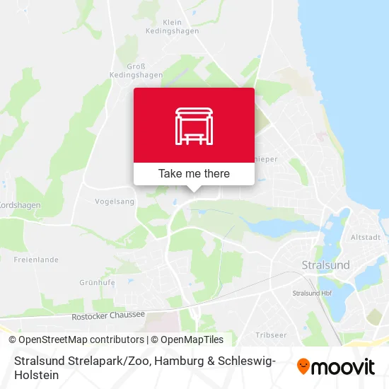 Карта Stralsund Strelapark/Zoo