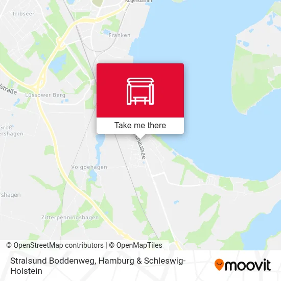Stralsund Boddenweg map