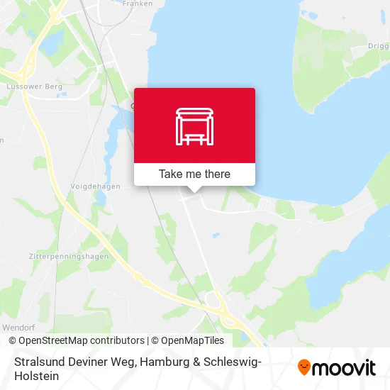 Карта Stralsund Deviner Weg