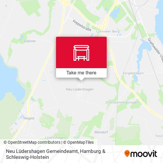 Neu Lüdershagen Gemeindeamt map