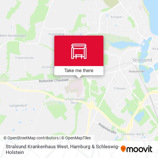 Stralsund Krankenhaus West map