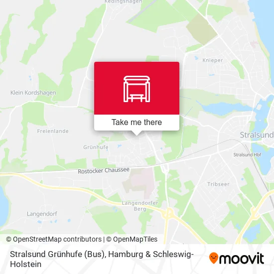 Карта Stralsund Grünhufe (Bus)