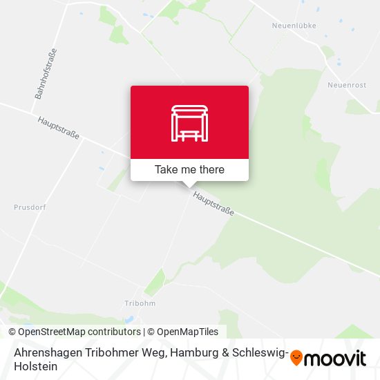 Ahrenshagen Tribohmer Weg map