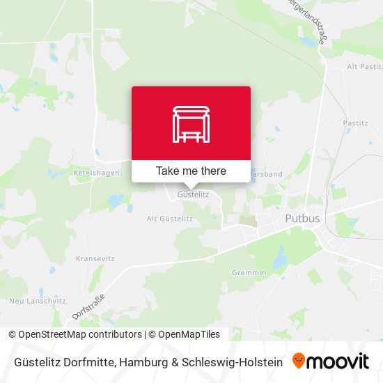 Güstelitz Dorfmitte map