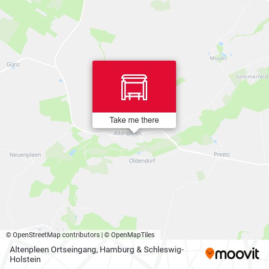 Altenpleen Ortseingang map