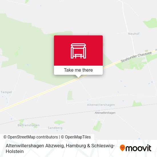Altenwillershagen Abzweig map