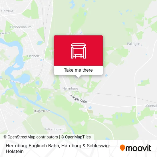Карта Herrnburg Englisch Bahn