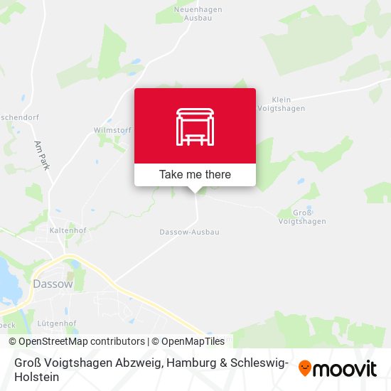 Groß Voigtshagen Abzweig map