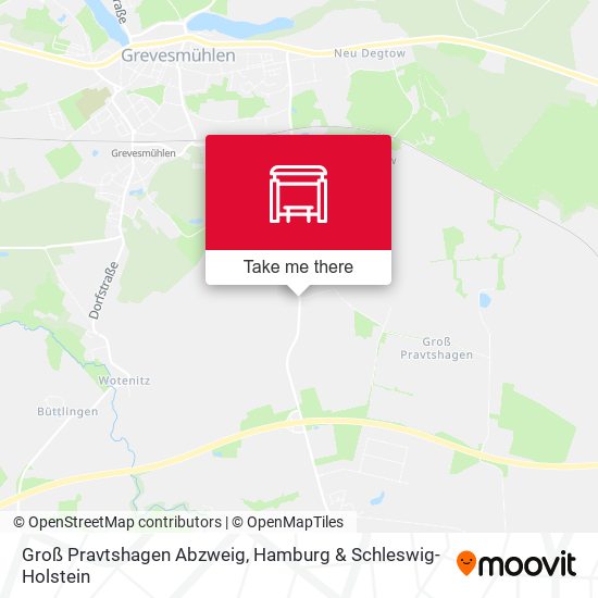 Groß Pravtshagen Abzweig map