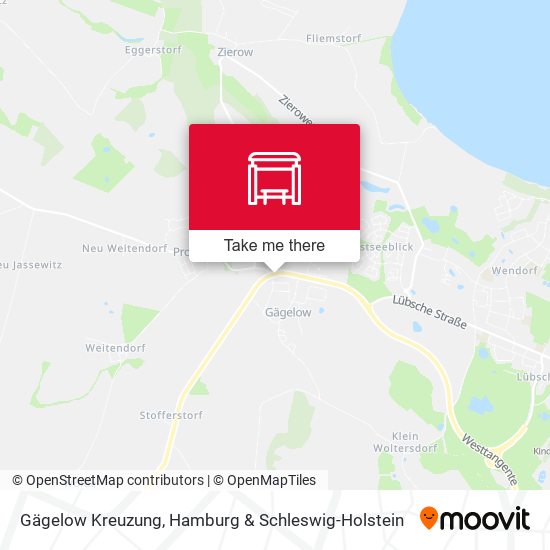 Gägelow Kreuzung map