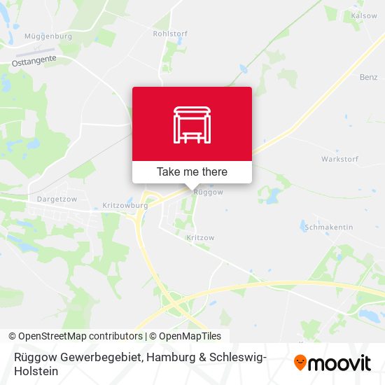 Rüggow Gewerbegebiet map