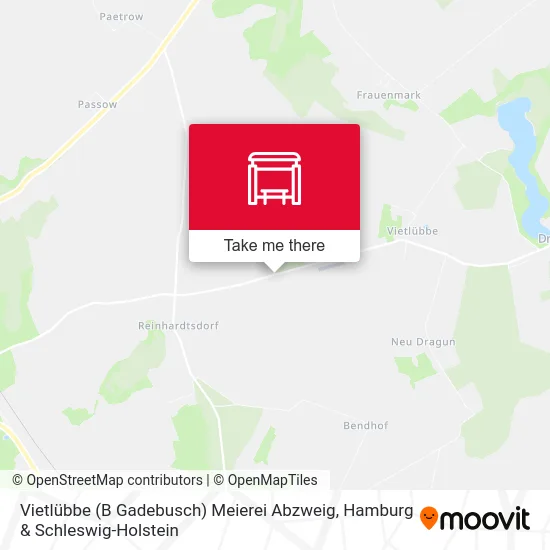 Карта Vietlübbe (B Gadebusch) Meierei Abzweig