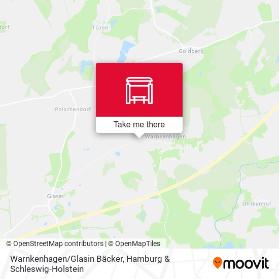 Warnkenhagen/Glasin Bäcker map