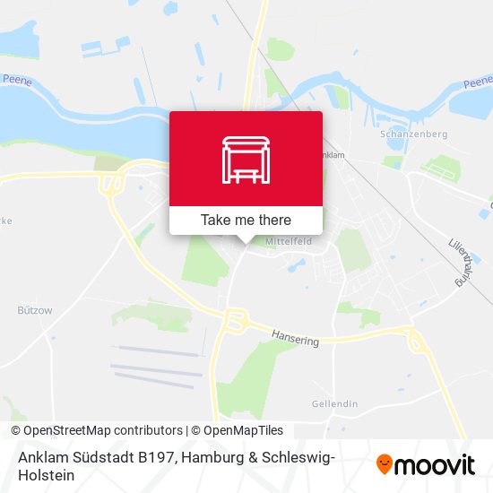 Anklam Südstadt B197 map