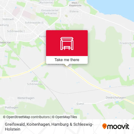 Карта Greifswald, Koitenhagen