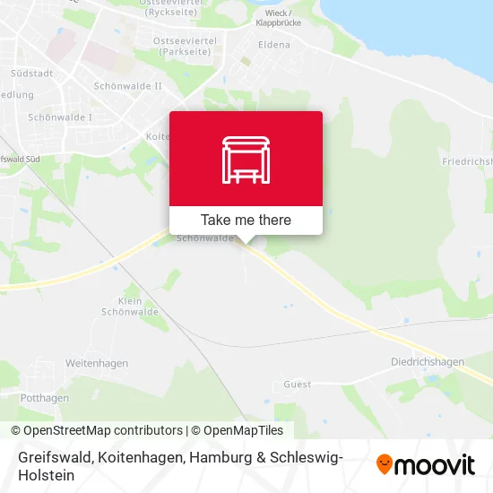 Карта Greifswald, Koitenhagen