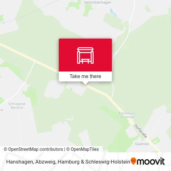 Карта Hanshagen, Abzweig