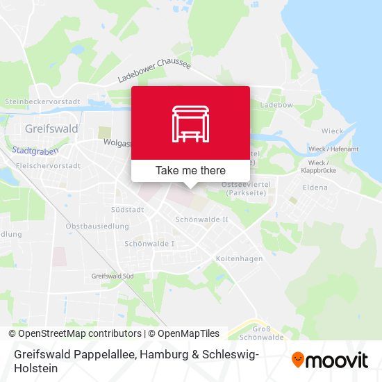 Greifswald Pappelallee map